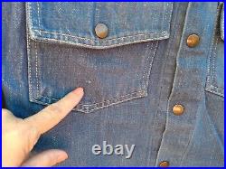 60s Vintage Jean Jacket 40 Chest BUCKEYE Retro Denim Trucker