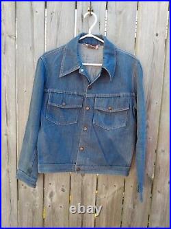 60s Vintage Jean Jacket 40 Chest BUCKEYE Retro Denim Trucker