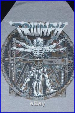 80s Vintage Triumph Thunder World Tour 1985 Concert Tee T Shirt Size M medium