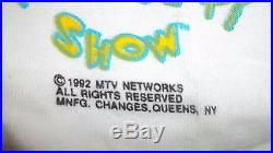 90's Original Vintage REN & STIMPY cartoon T-Shirt Large MTV NICKELODEON