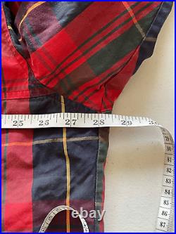 90s VTG GAP Tartan Plaid Hooded Pullover Coat Jacket