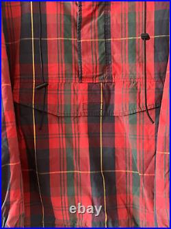 90s VTG GAP Tartan Plaid Hooded Pullover Coat Jacket