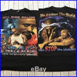 90s VTG TUPAC SHAKUR Hip Hop 2PAC Bootleg RAP T Shirt All Eyes On Me XXL 2 Sided