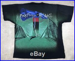 90s XL Pink Floyd The Wall All Over Print T Shirt Winterland 1994 93 Tour Hammer