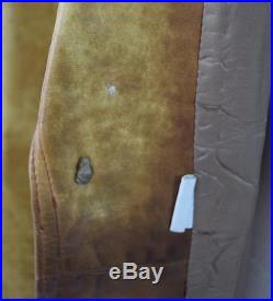 ADAM & EVE Vtg70s Marbled Tan Brown Leather Western Blazer Jacket Coat Mens M