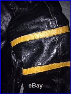 AMAZING! Vintage 50s To 60s All Leather Varsity Jacket. One Of A Kind True Vtg