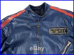 AVIAKIT LEWIS LEATHERS Vintage Twin Stripe Sportsman Motorcycle Jacket S Rare