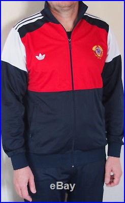 Adidas USSR CCCP vintage Soviet Union Russia track suit 80 olympics uniform mens