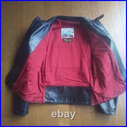 Aero Leather Cafe Racer Steerhide Jacket Black Men'S Clothing Size 38 Vintage
