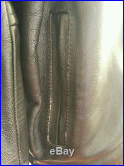 Aero Leather Highwayman authentic vintage black leather jacket sz UK 46 IT 54