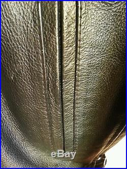 Aero Leather Highwayman authentic vintage black leather jacket sz UK 46 IT 54