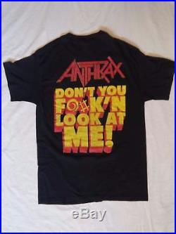 Anthrax band Shirt Don't you look at me State Euphoria Vintage large Not Man