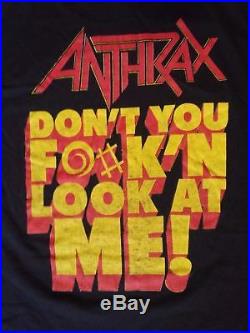 Anthrax band Shirt Don't you look at me State Euphoria Vintage large Not Man