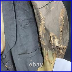 Antique 1890s Tailcoat & Vest Jacket Comstock Load Mining