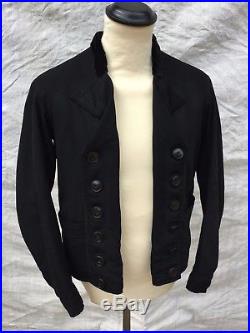 Antique Jacket Wool Double Breasted 1910 Jacket Edwardian Pea Coat Early Sz S 38