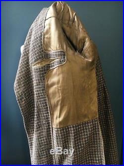 Arc 171 Vintage 1930's 1940's tweed half belted brown overcoat size 38