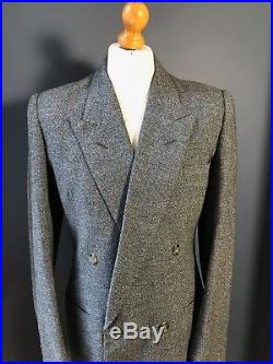 Arc 222 Vintage 1930's 1940's double breasted tweed suit size 38 40 long