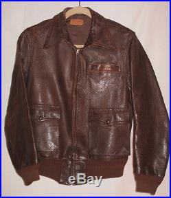 Authentic 1940’s US AAF WWII Leather A-2 Bomber / Instructor Flight Jacket