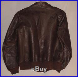 Authentic 1940's US AAF WWII Leather A-2 Bomber / Instructor Flight Jacket