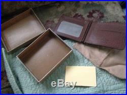 Authentic VINTAGE LV Louis Vuitton Monogram Leather Men's Wallet Box withBox Cloth