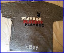 Authentic Vintage Playboy Heather Grey T-shirt XL (46)