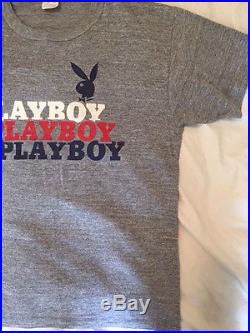 Authentic Vintage Playboy Heather Grey T-shirt XL (46)