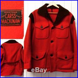 BEAUTIFUL Vintage CARSS Mackinaw Wool Blanket Coat Jacket Hudson’s Bay Style