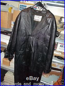 Black Genuine Leather Full Length Jacket Mens Vintage Style Clothing Coat