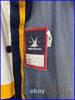 BNWT Vintage Men's Helly Hansen Match Racing Jacket White Navy Size M