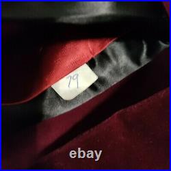 BROOKS BROTHERS Vtg RARE Burgandy Velvet Belted Smoking Jacket Robe XL