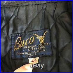 BUCO J-24 Cafe Racer Steerhide Leather Moto Jacket Size 40 Vintage (1950s)