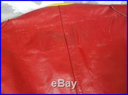 Bates Vintage Custom leather 2pc Motorcycle Racing Riding Suit Jacket Pants Red