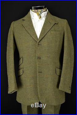 Bespoke West End Tailored Tweed Shooting Hunting Suit 40 Reg 3 Button Breeks