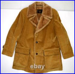 Big Pocket Corduroy VTG Grunge Coat M/L 42-44 Fur Collar 60s K Cobain Aesthetic