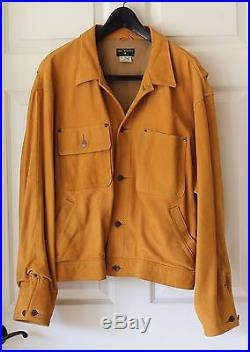 Billy Martin Jacket Men's XL Nubuck Leather Vintage 90's Western Jean Jacket USA