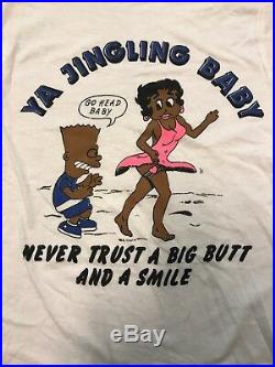 Bootleg Bart LL Cool J T-Shirt 90s VTG Simpsons L Betty Boop Jingling Rare Rap