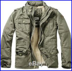 Brandit Britannia Winter Jacket Warm Lined M65 Field Coat Mens Vintage Parka