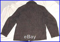 C1940 RARE Brown's Beach Cloth Wool Black White & Grey Men's Jacket M to L