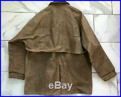 CC FILSON Vintage Tin Cloth Waxed Chore Jacket Style 61N Men's Size 46