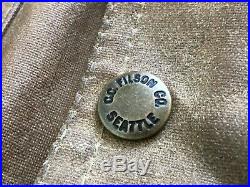 CC FILSON Vintage Tin Cloth Waxed Chore Jacket Style 61N Men's Size 46