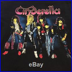 CINDERELLA 1986 Concert Tour Shirt Motley Crue Poison Bon Jovi Van Halen Warrant