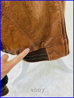 COLLECTOR'S Rare Vintage KARL KANI Leather Varsity 90s HIP HOP Coat Jacket XL