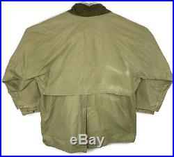 C. C. Filson Mens Vintage Tin Cloth Packer Coat Snap Wool Liner Green Size XL