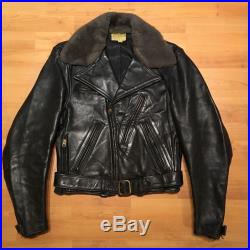 California Montgomery Ward 40’s vintage horsehide motorcycle leather jacket 38