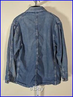 Carhartt Vintage 50s Chore Work Denim Jacket Triple Stitch Detroit USA