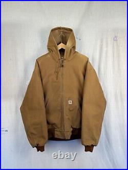 Carhartt tan insulated hooded duck coat