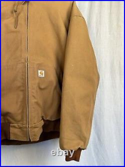 Carhartt tan insulated hooded duck coat