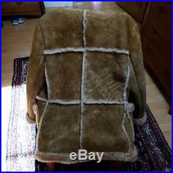 Caribou Clothes Vintage 1980 Shearling Sheepskin Coat Men's XL Marlboro Man