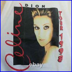Celine Dion Tour Tee Shirt Adult L 1998 Music Concert Graphic RARE Vintage