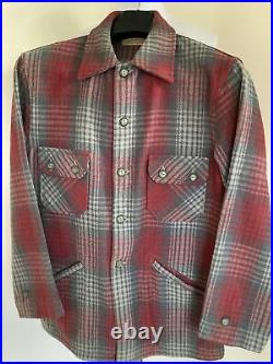 Chippewa 1950 m Indian Plaid wool Field Hunting Coat Jacket Flannel Vintage